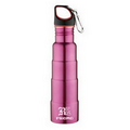 22 Oz. Stainless Steel Sports Bottle w/Screw-On Cap w/Loop